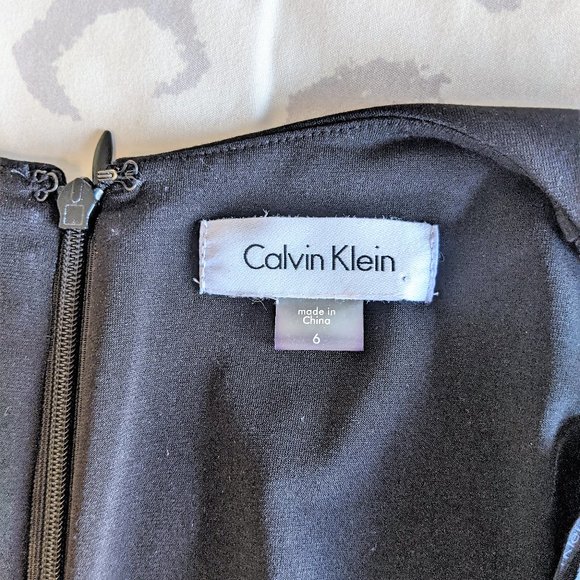 *Black Split Sleeve Romper by Calvin Klein- Size 6 - Picture 5 of 6